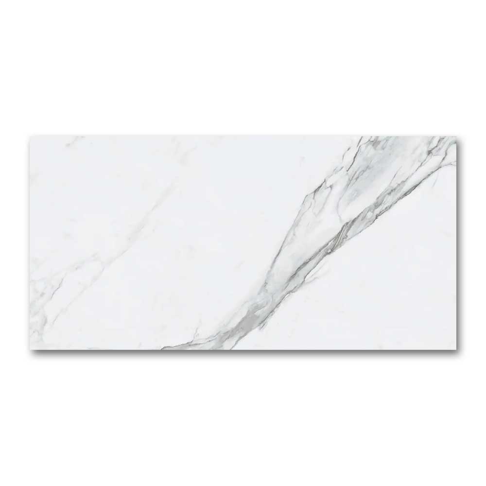 12x24 Claro Venato White Marble Look Glossy Porcelain Tile-Porcelain Tile Large Formate-American Tile Depot