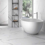 12x24 Claro Venato White Marble Look Glossy Porcelain Tile-Porcelain Tile Large Formate-American Tile Depot