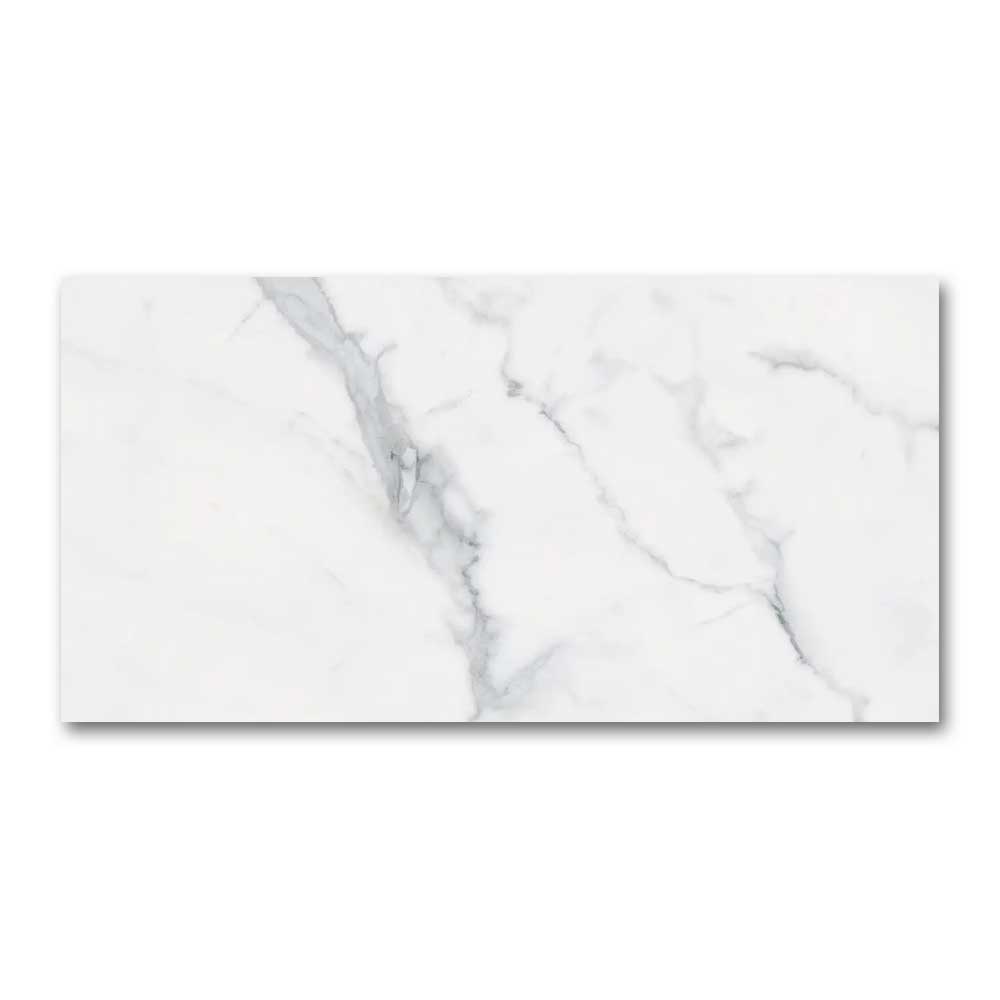 12x24 Claro Venato White Marble Look Glossy Porcelain Tile-Porcelain Tile Large Formate-American Tile Depot