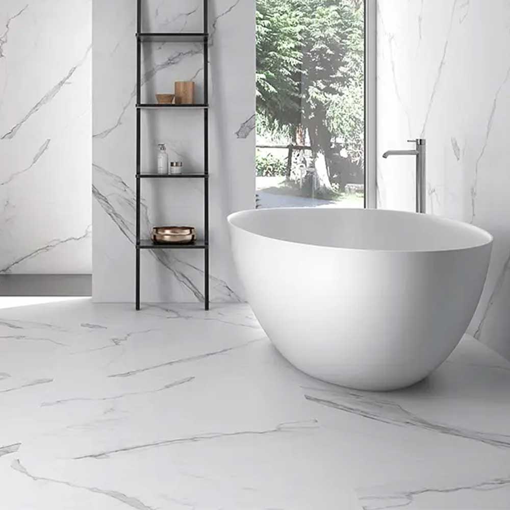 12x24 Claro Venato White Marble Look Matte Porcelain Tile-Porcelain Tile Large Formate-American Tile Depot