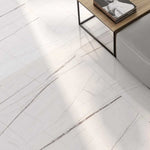 12x24 Gemma Laurent Marble Look Glossy Porcelain Tile-Porcelain Tile Large Formate-American Tile Depot