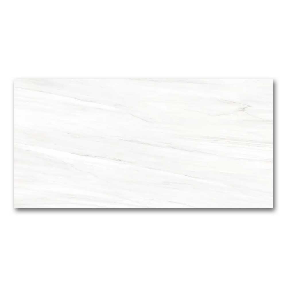 12x24 Lustra White Marble Look Glossy Porcelain Tile-Porcelain Tile Large Formate-American Tile Depot