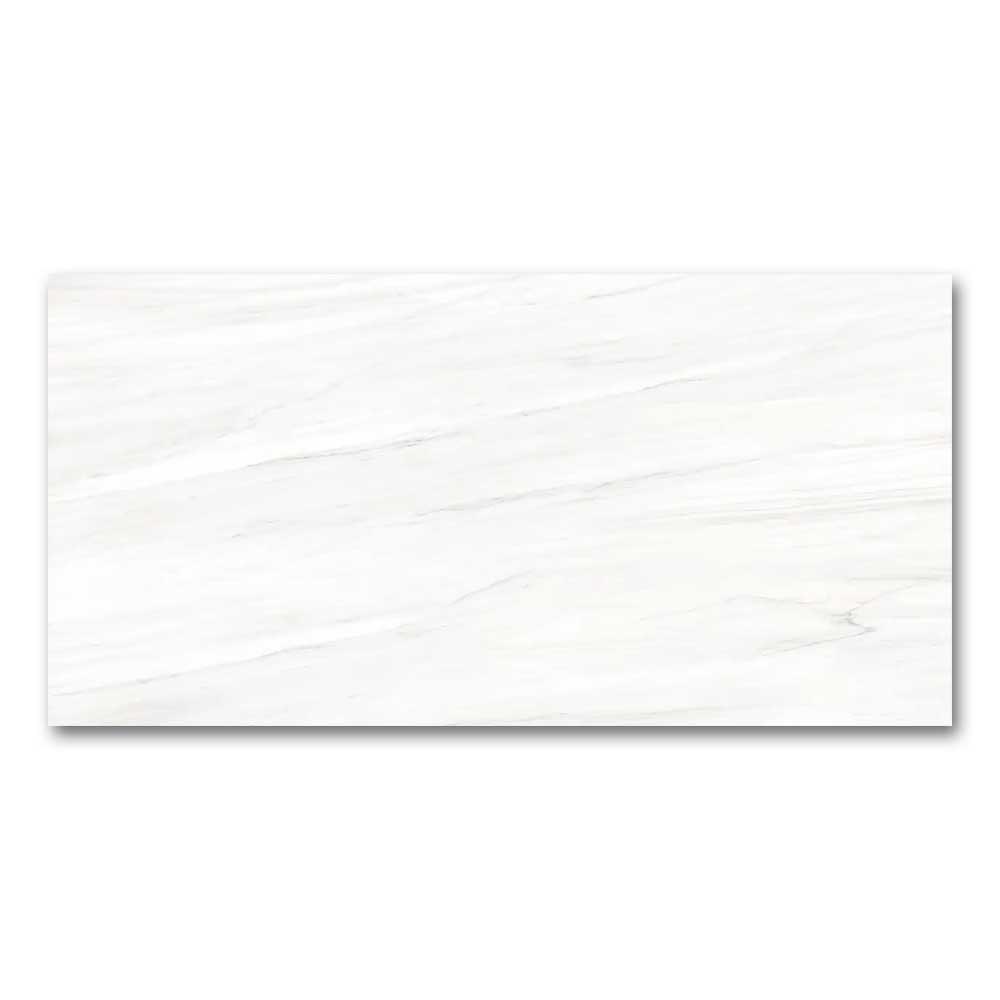 12x24 Lustra White Marble Look Glossy Porcelain Tile-Porcelain Tile Large Formate-American Tile Depot