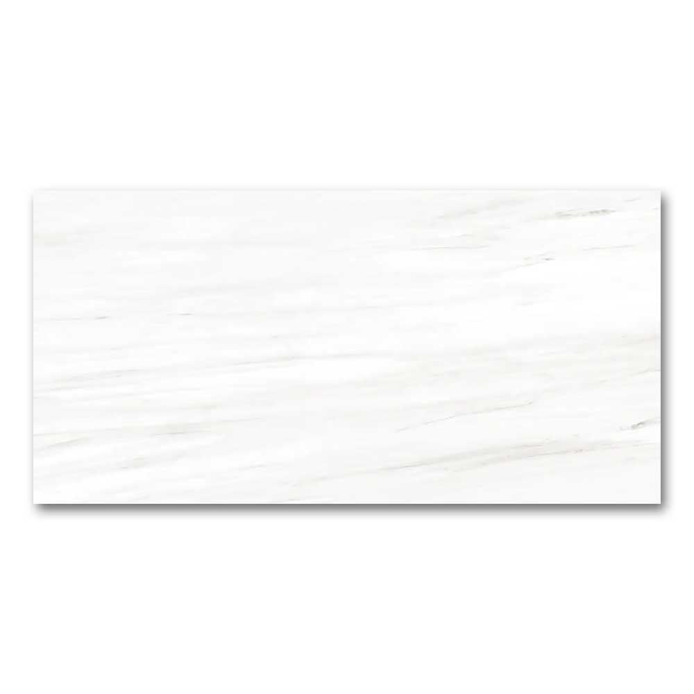 12x24 Lustra White Marble Look Glossy Porcelain Tile-Porcelain Tile Large Formate-American Tile Depot