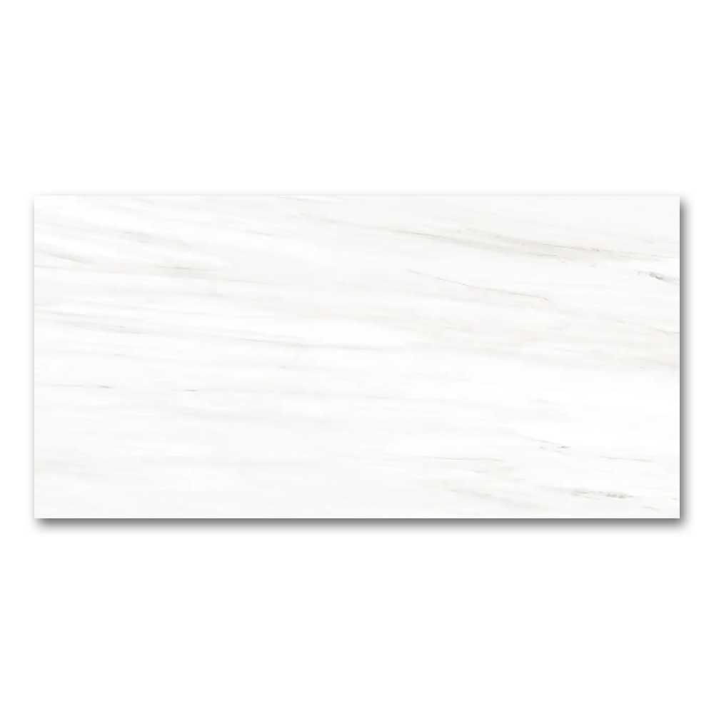 12x24 Lustra White Marble Look Glossy Porcelain Tile-Porcelain Tile Large Formate-American Tile Depot