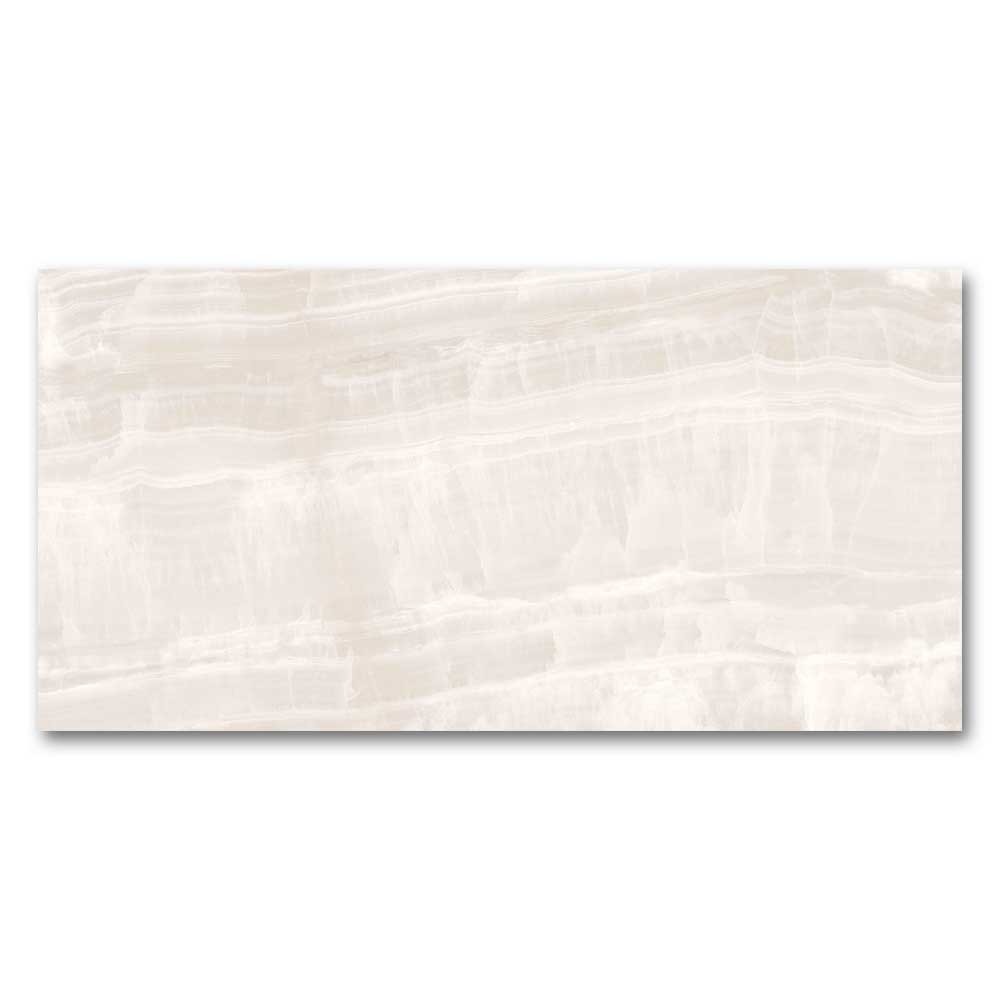 12x24 Onyx Deluxe White Glossy Porcelain Tile-Porcelain Tile Large Formate-American Tile Depot