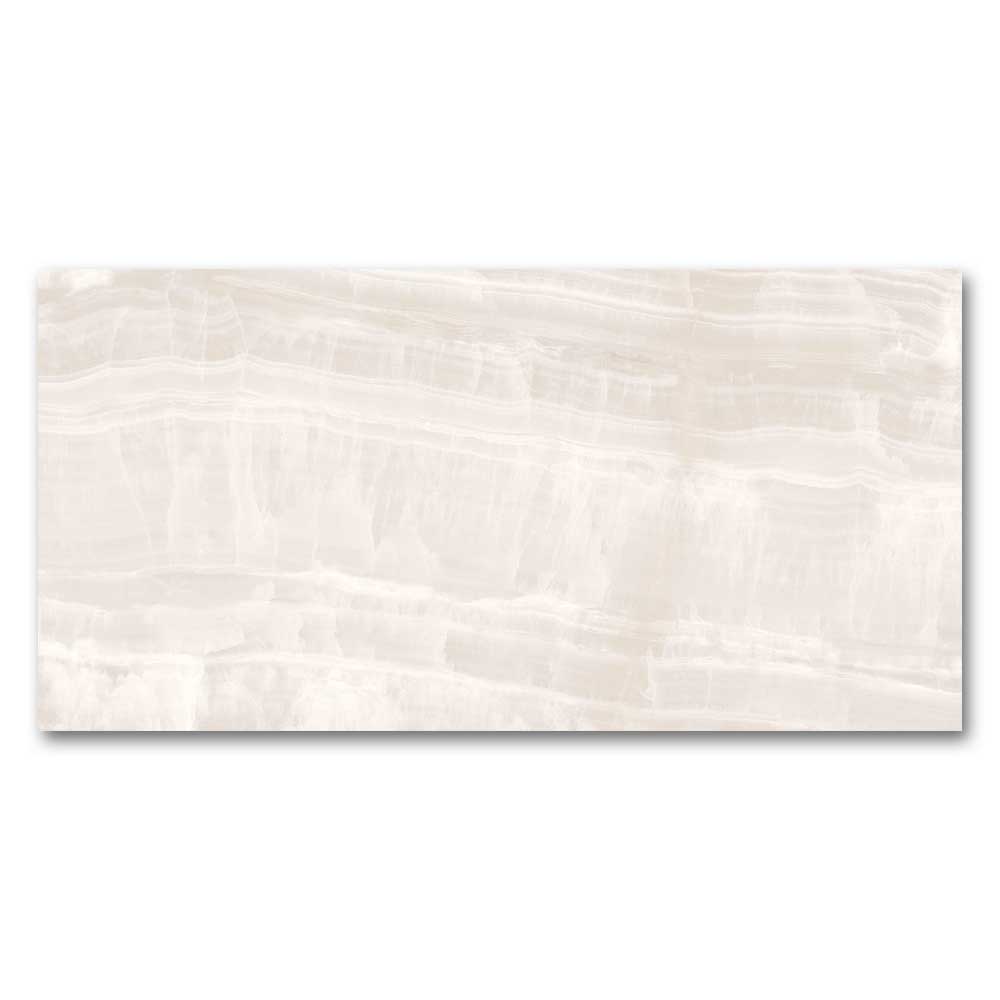 12x24 Onyx Deluxe White Glossy Porcelain Tile-Porcelain Tile Large Formate-American Tile Depot