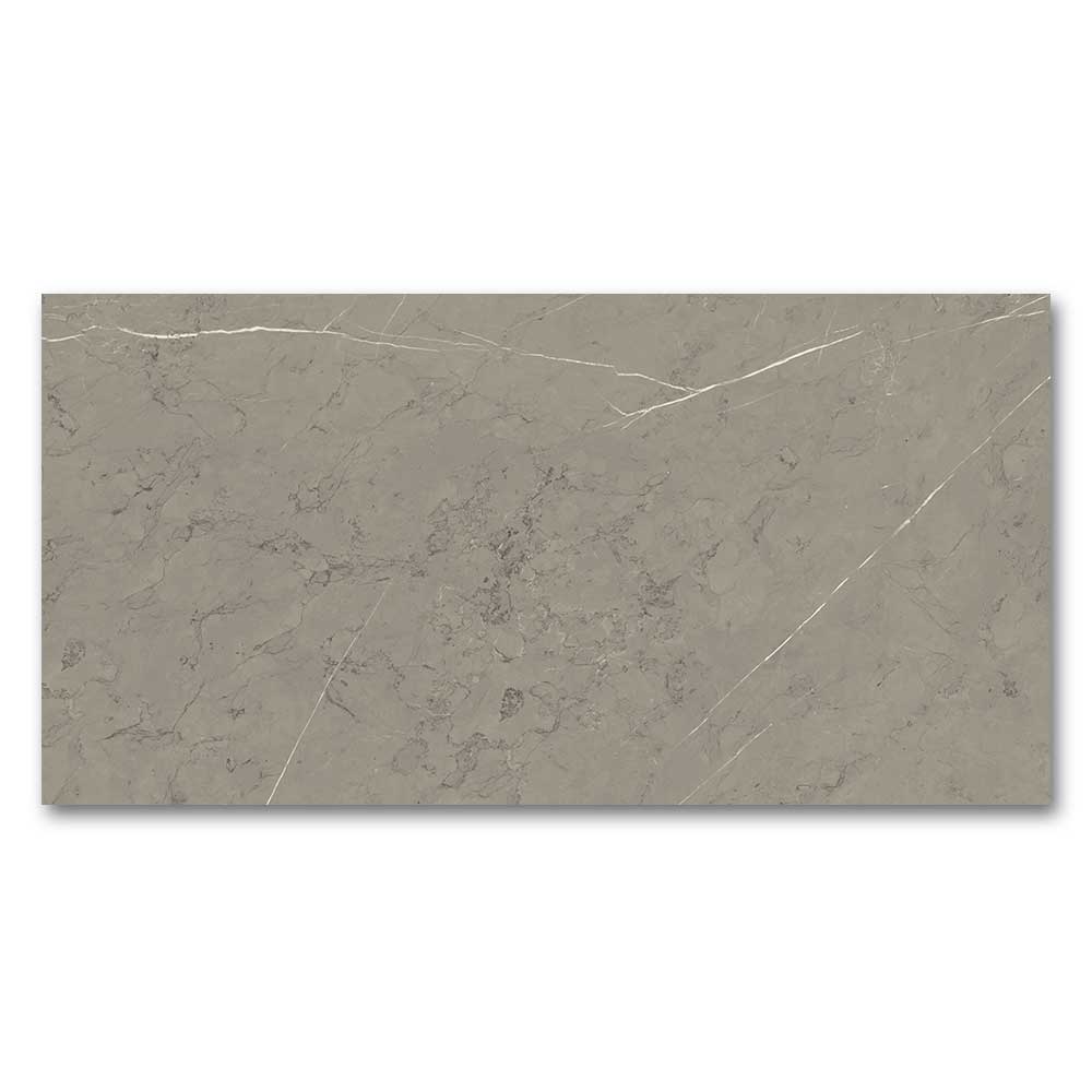 12x24 Pietra Smoke Limestone Look Glossy Porcelain Tile-Porcelain Tile Large Formate-American Tile Depot