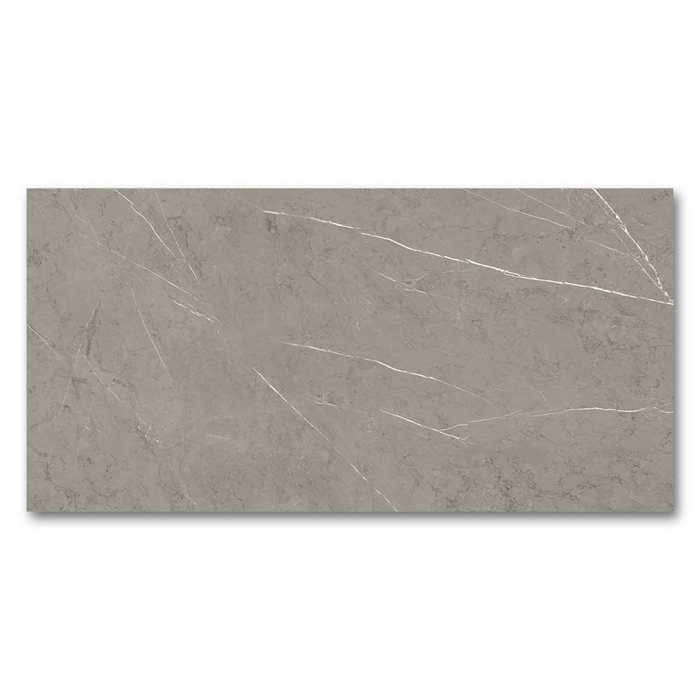 12x24 Pietra Smoke Limestone Look Glossy Porcelain Tile-Porcelain Tile Large Formate-American Tile Depot