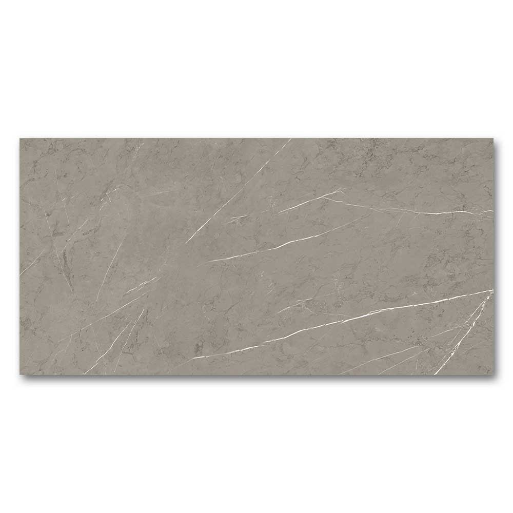 12x24 Pietra Smoke Limestone Look Glossy Porcelain Tile-Porcelain Tile Large Formate-American Tile Depot