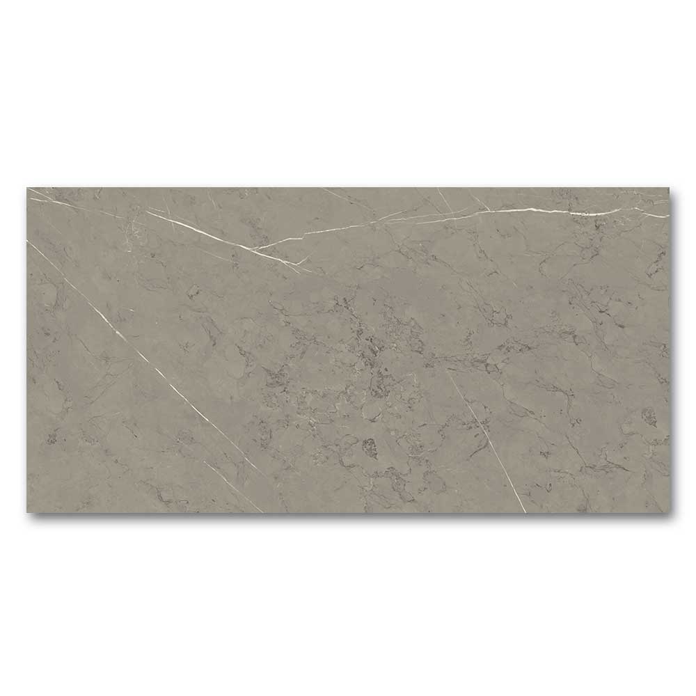 12x24 Pietra Smoke Limestone Look Glossy Porcelain Tile-Porcelain Tile Large Formate-American Tile Depot