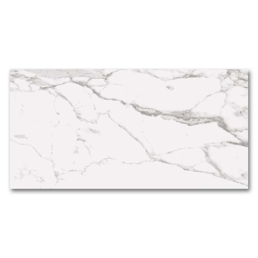 12x24 Statuario Blanco Marble Look Matte Porcelain Tile-Porcelain Tile Large Formate-American Tile Depot