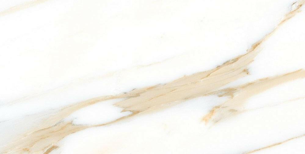 12x24 AGL Calacatta Gold Marble Look Polished Porcelain Tile-American Tile Depot