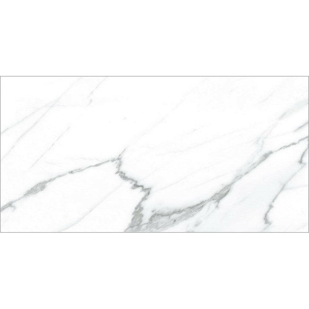 12x24 AGL Carrara Marble Look Polished Porcelain Tile-American Tile Depot