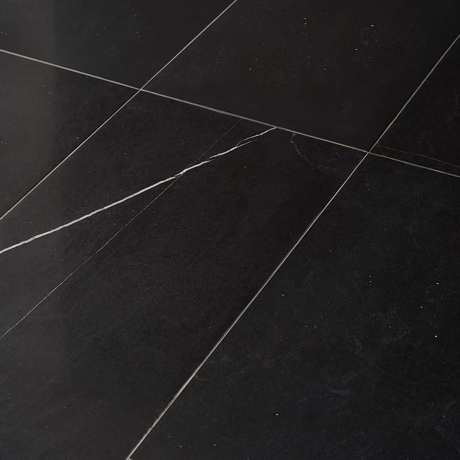 12 X 24 Black Marquina Marble Polished Tile-Marble Tile - Large Formate-American Tile Depot