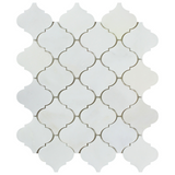 Oriental White / Asian Statuary Marble Polished Lantern Arabesque Mosaic Tile