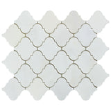 Oriental White / Asian Statuary Marble Honed Lantern Arabesque Mosaic Tile-Marble Mosaic-American Tile Depot