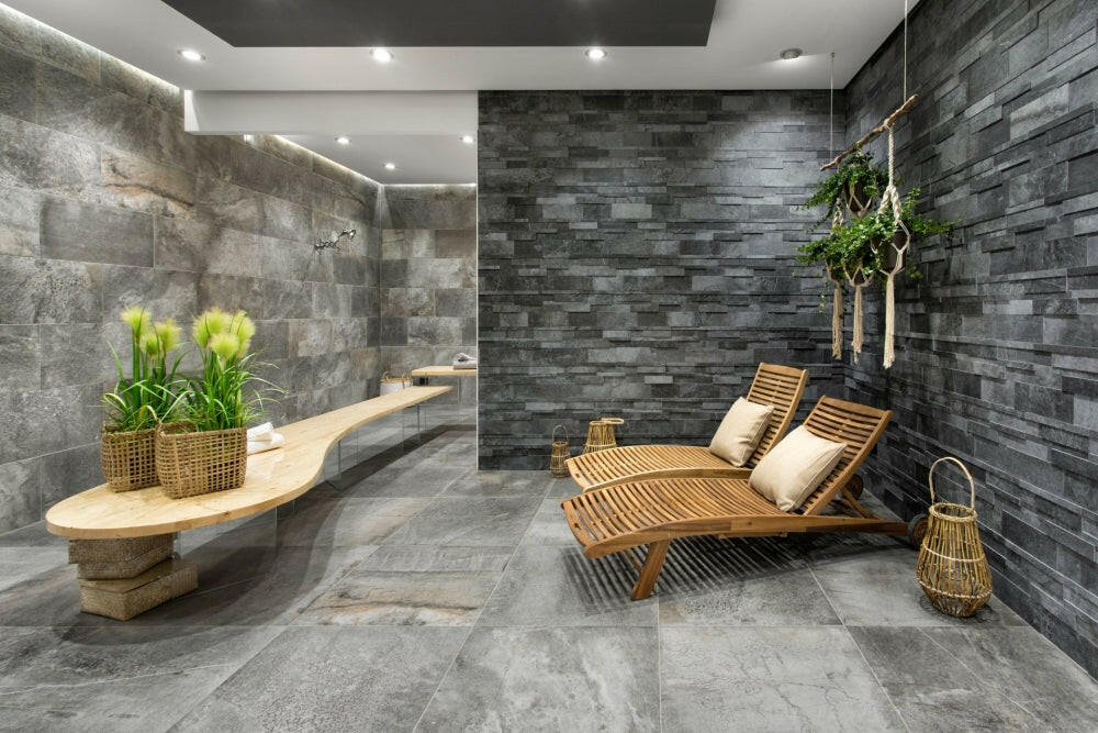 16 X 32 HCL Climb Gray Matte Travertine Look Porcelain Tile-PORCELAIN-Large Format-American Tile Depot