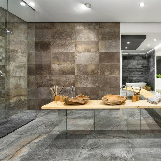 16 X 32 HCL Climb Noce Matte Travertine Look Porcelain Tile-PORCELAIN-Large Format-American Tile Depot