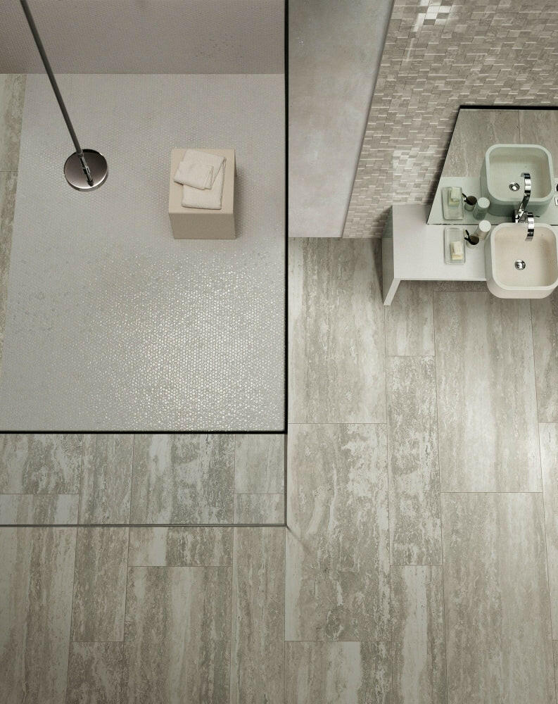 16 X 32 I-Travertini Beige Glossy Travertine Look Porcelain Tile-PORCELAIN-Large Format-American Tile Depot