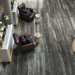 16 X 32 I-Travertini Black Glossy Travertine Look Porcelain Tile-PORCELAIN-Large Format-American Tile Depot