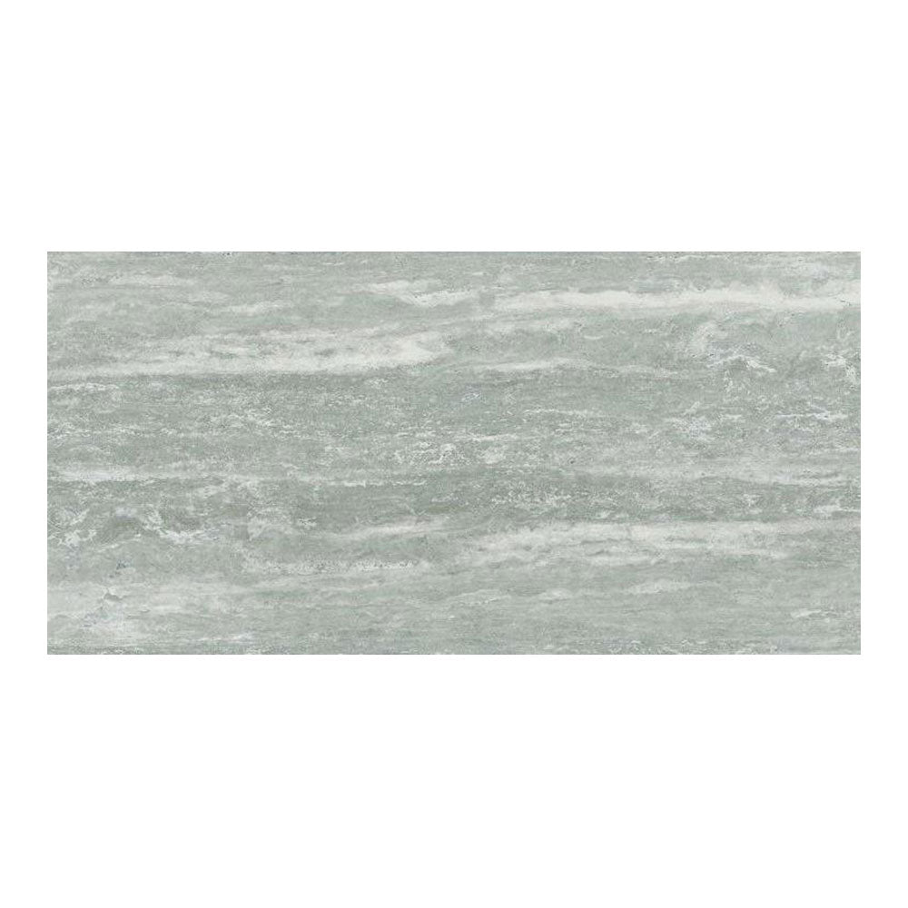 16x32 I-Travertini Grey Glossy Travertine Look Porcelain Tile