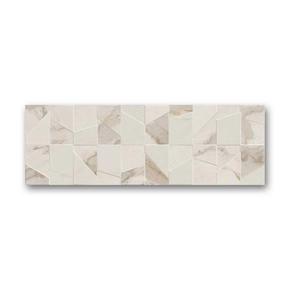 16x48 Calacatta Gold Deco Top Matte Marble Look Porcelain Tile