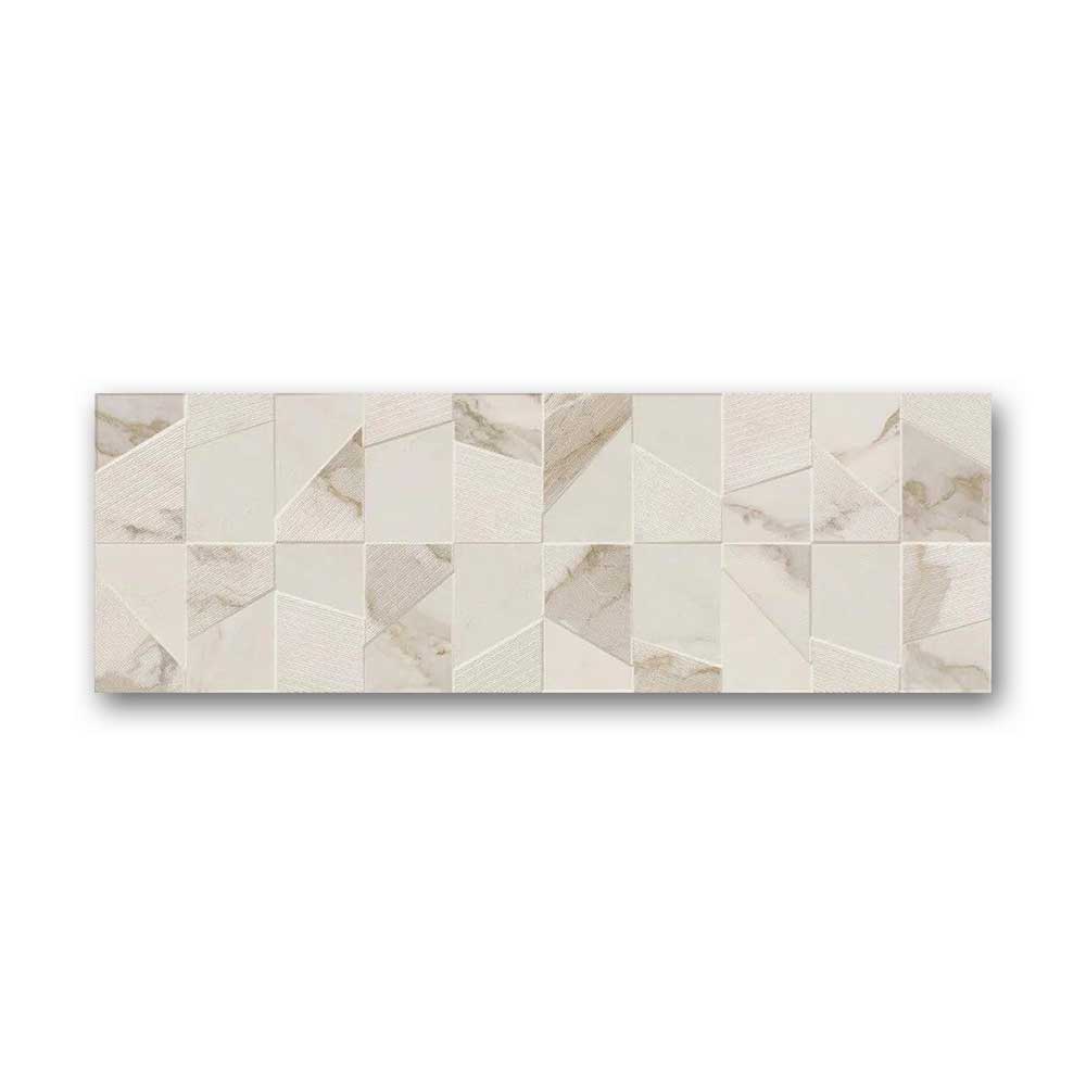 16x48 Calacatta Gold Deco Top Matte Marble Look Porcelain Tile