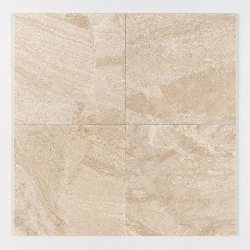 Sample of 18 X 18 Diano Royal (Queen Beige) Marble Honed Tile-Sample-American Tile Depot