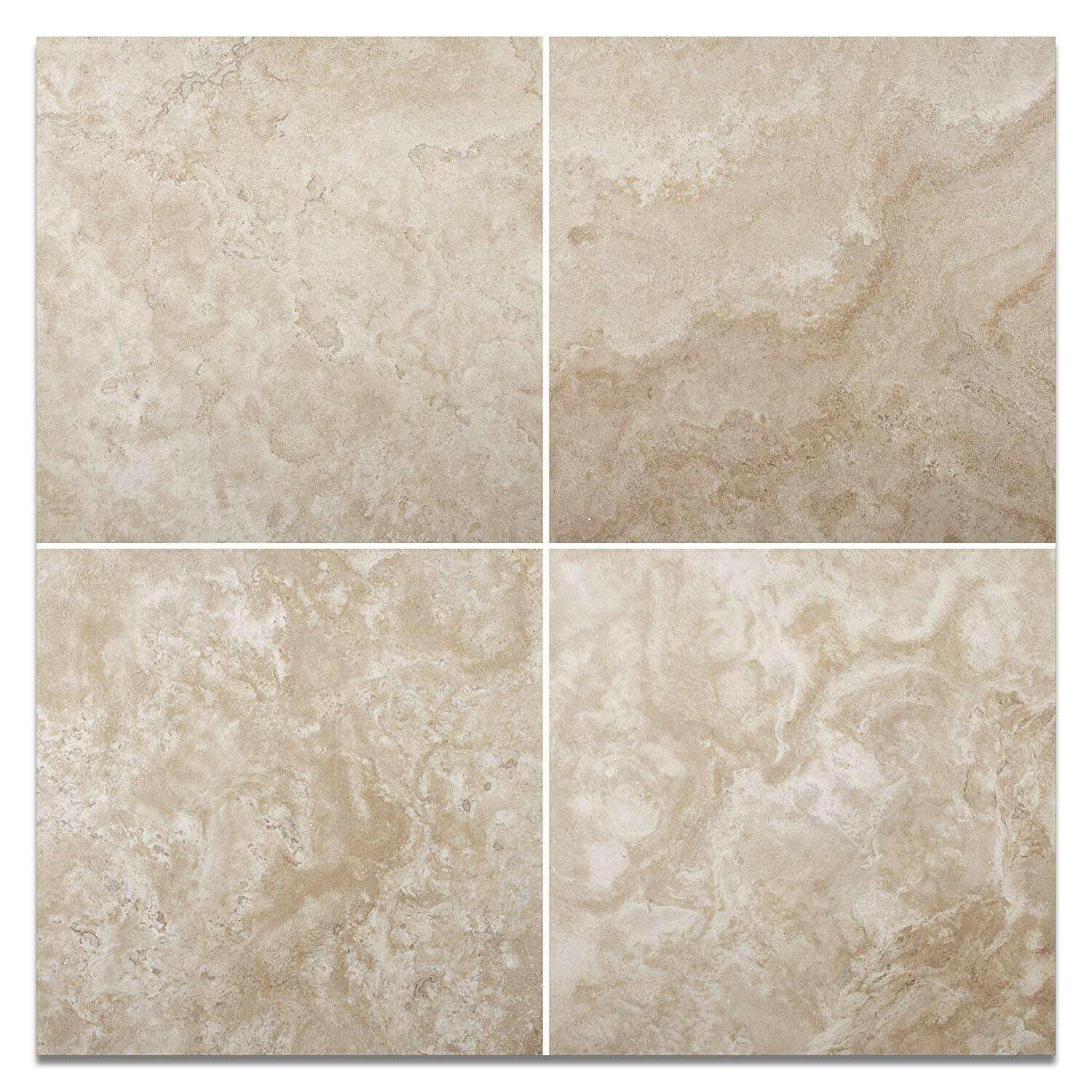 18 X 18 Durango Cream Travertine Tumbled Field Tile-Travertine Tile - Large Formate-American Tile Depot