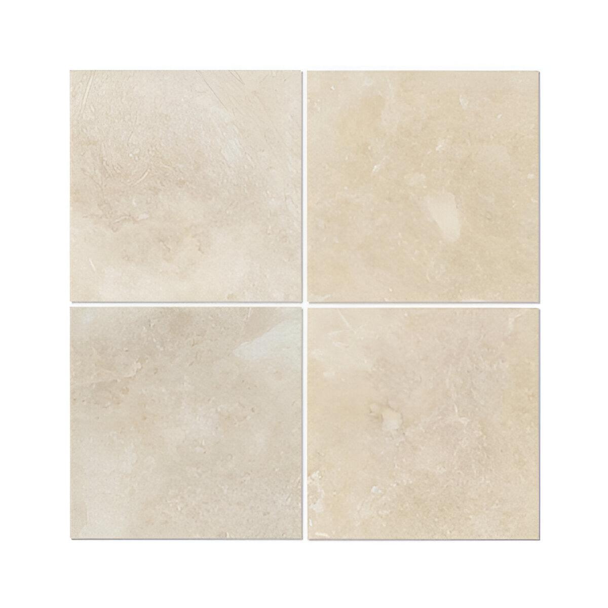 18 X 18 Ivory Travertine Filled & Honed Field Tile-Travertine Tile - Large Formate-American Tile Depot