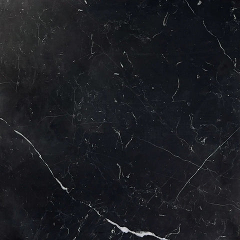 18 X 18 Black Marquina Marble Honed Tile