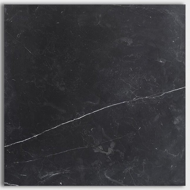 18 X 18 Black Marquina Marble Honed Tile-Marble Tile - Large Formate-American Tile Depot