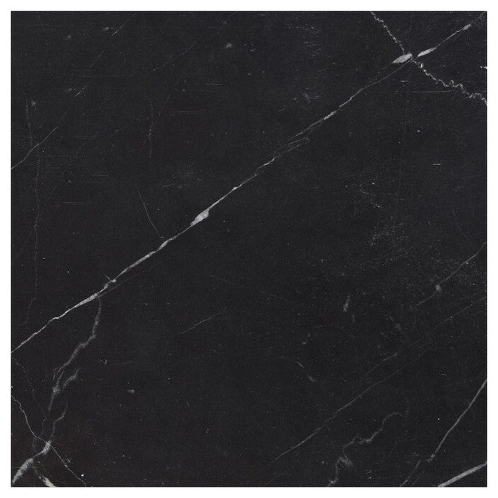 18 X 18 Black Marquina Marble Honed Tile-Marble Tile - Large Formate-American Tile Depot