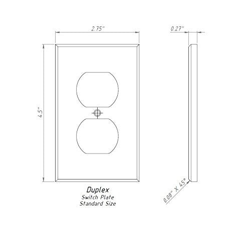 White Marble (Meram Blanc) Single Duplex Switch Wall Plate / Switch Plate / Cover - Honed