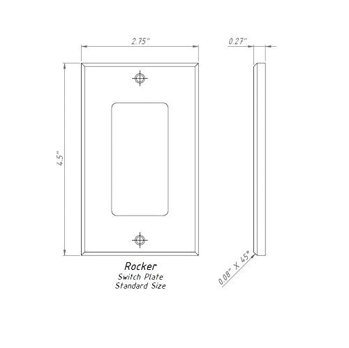 Italian Calacatta Gold Marble Single Rocker Switch Wall Plate / Switch Plate / Cover - Honed