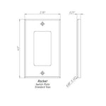 White Marble (Meram Blanc) Single Rocker Switch Wall Plate / Switch Plate / Cover - Honed