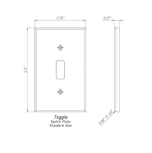 Italian Calacatta Gold Marble Single Toggle Switch Wall Plate / Switch Plate / Cover - Honed