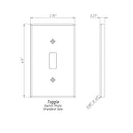 Thassos White Marble Single Toggle Switch Wall Plate / Switch Plate / Cover - Honed