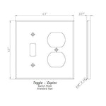 White Marble (Meram Blanc) Toggle Duplex Switch Wall Plate / Switch Plate / Cover - Polished