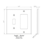 Thassos White Marble Toggle Rocker Switch Wall Plate / Switch Plate / Cover - Honed