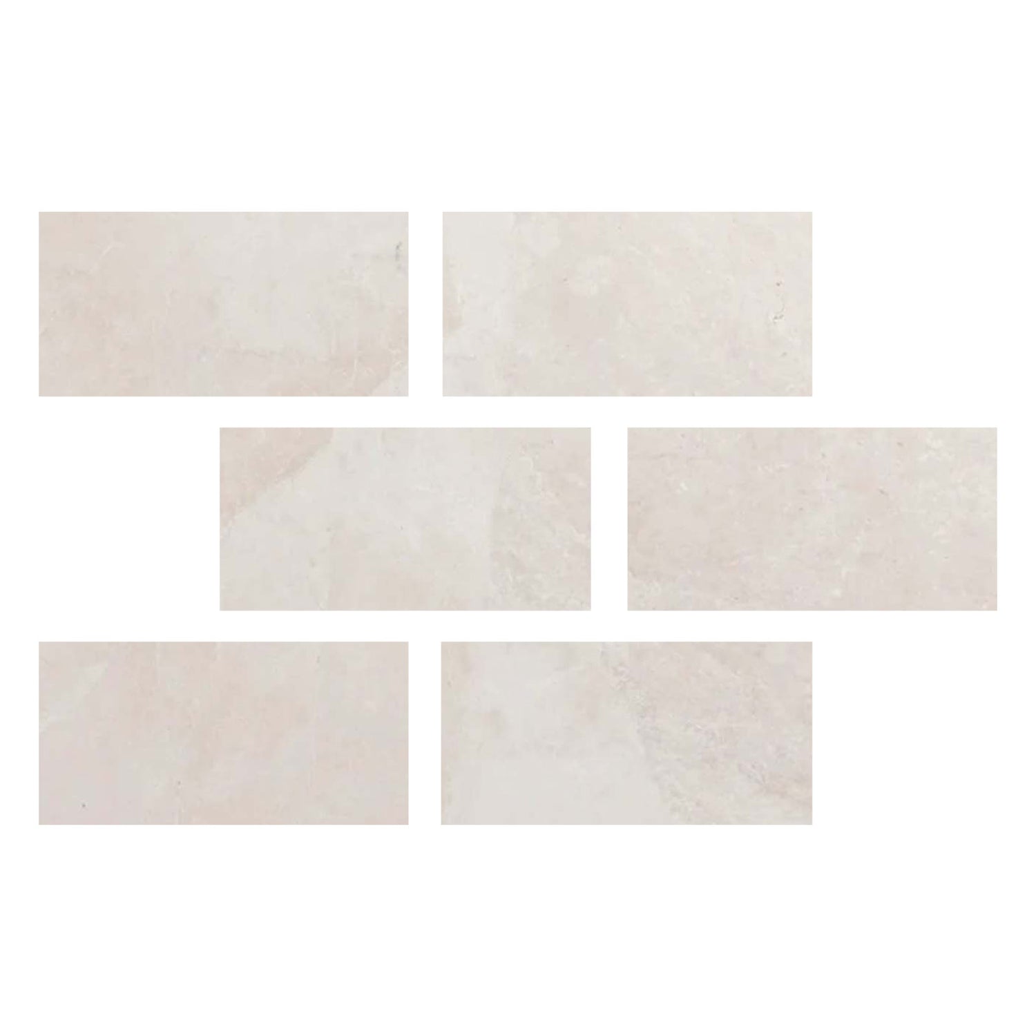 4 X 8 White Pearl / Botticino Marble Polished Tile