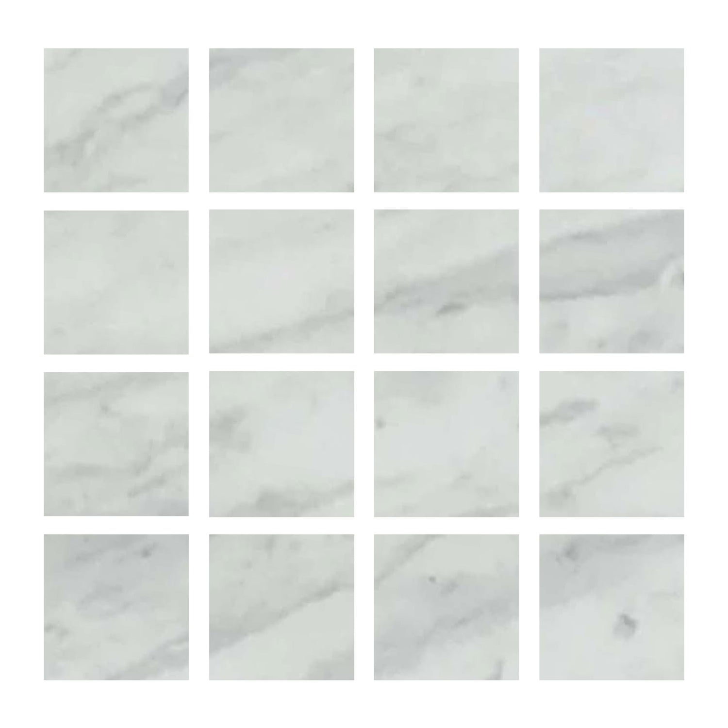 3 X 3 Bianco Venatino (Bianco Mare) Marble Honed Field Tile