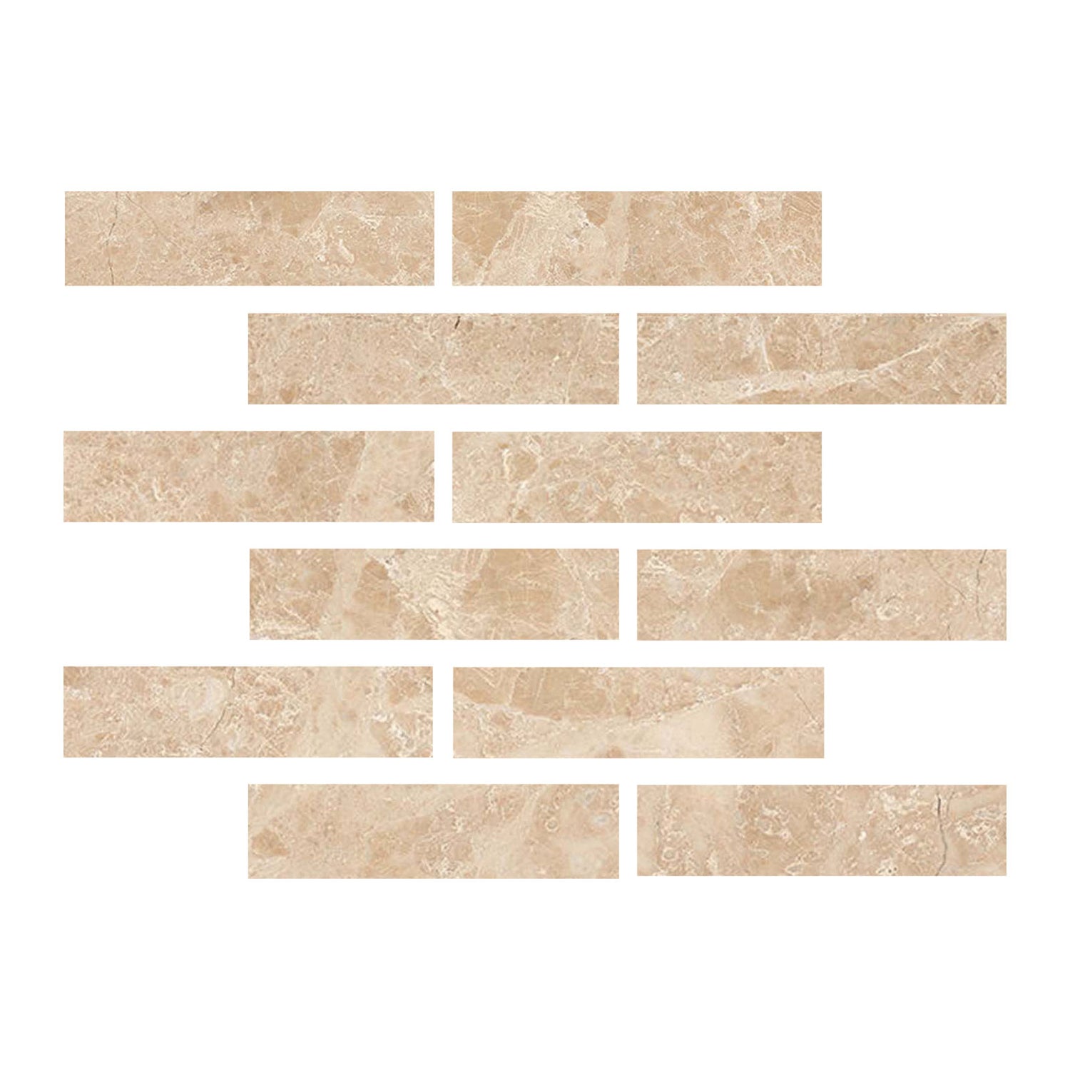 2 X 8 Cappuccino Marble Polished Field Tile