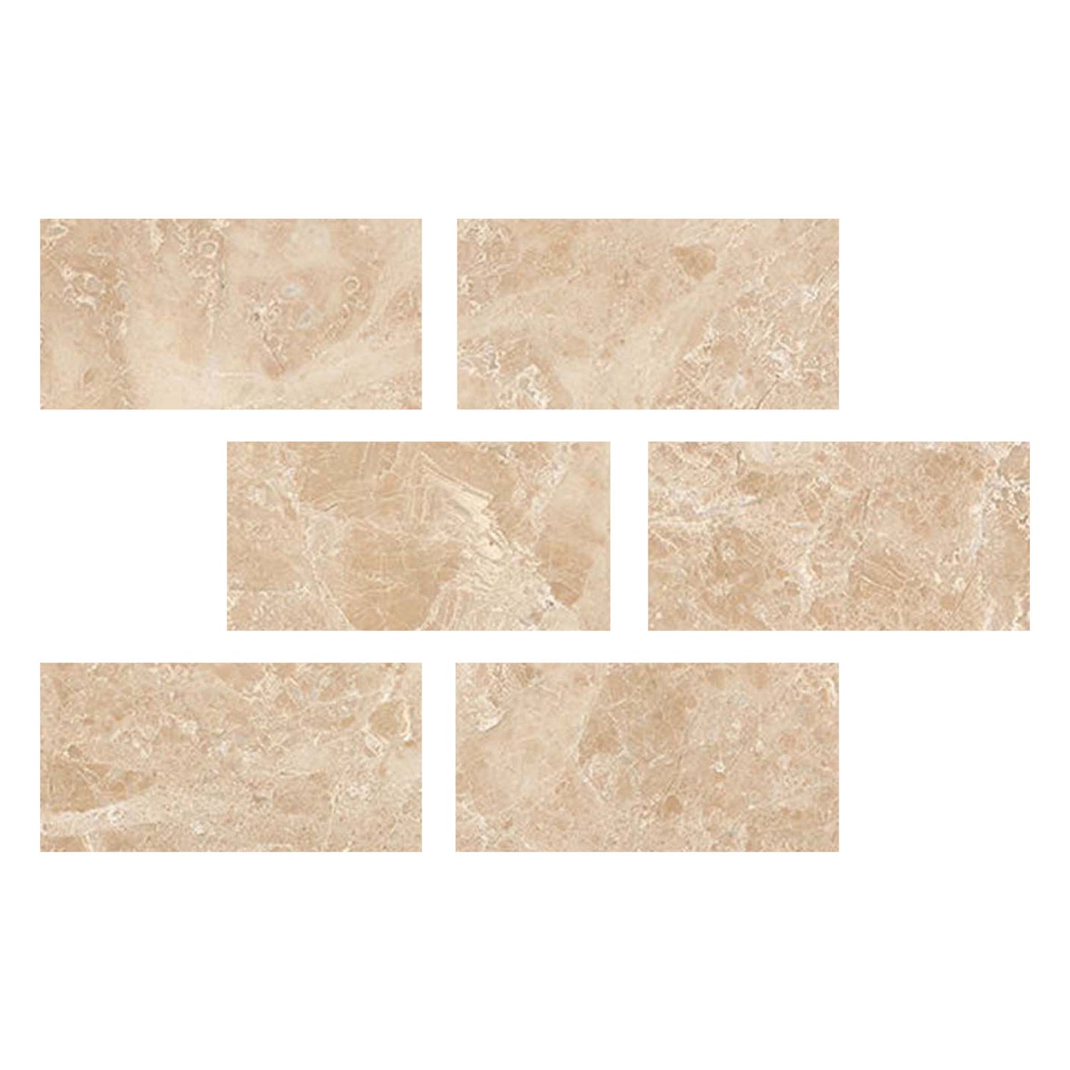 4 X 8 Cappuccino Marble Polished Field Tile