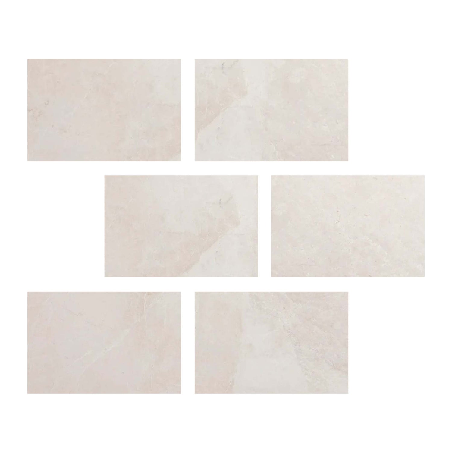 4 X 6 White Pearl / Botticino Marble Polished Tile