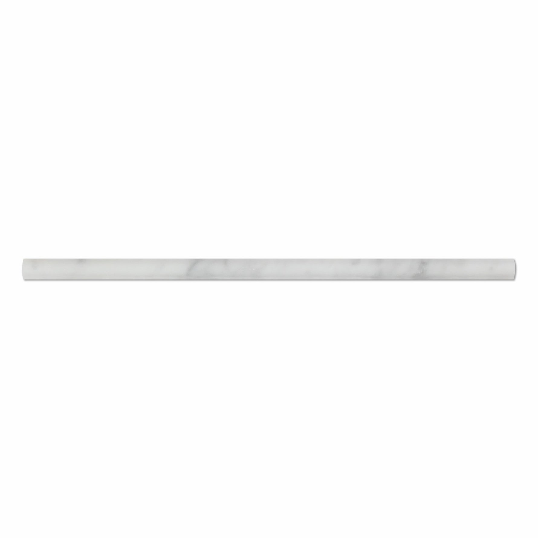 Carrara White Marble Honed 1/2 X 12 Pencil Liner