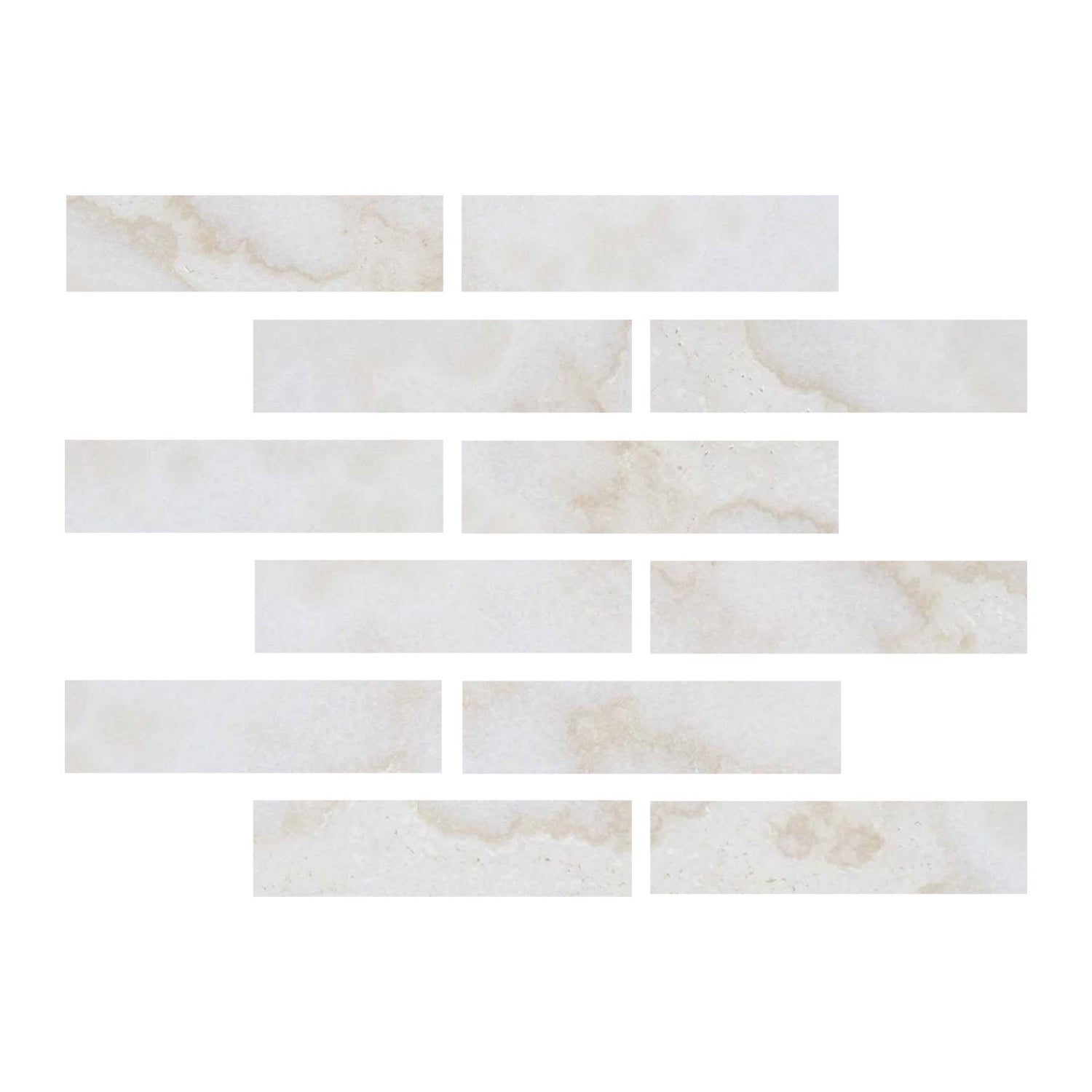 2 X 8 Premium White Onyx CROSS-CUT Polished Field Tile