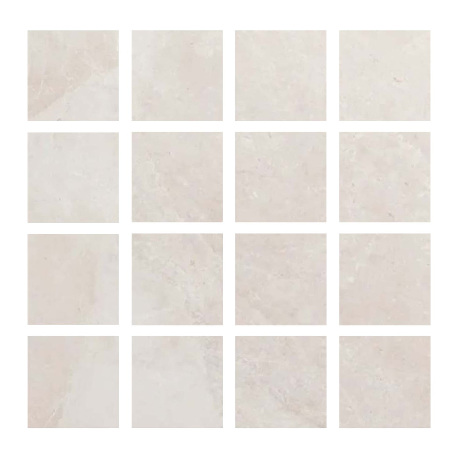 3 X 3 White Pearl / Botticino Marble Honed Field Tile