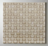 Crema Marfil Marble Polished 3D Small Bread Mosaic Tile